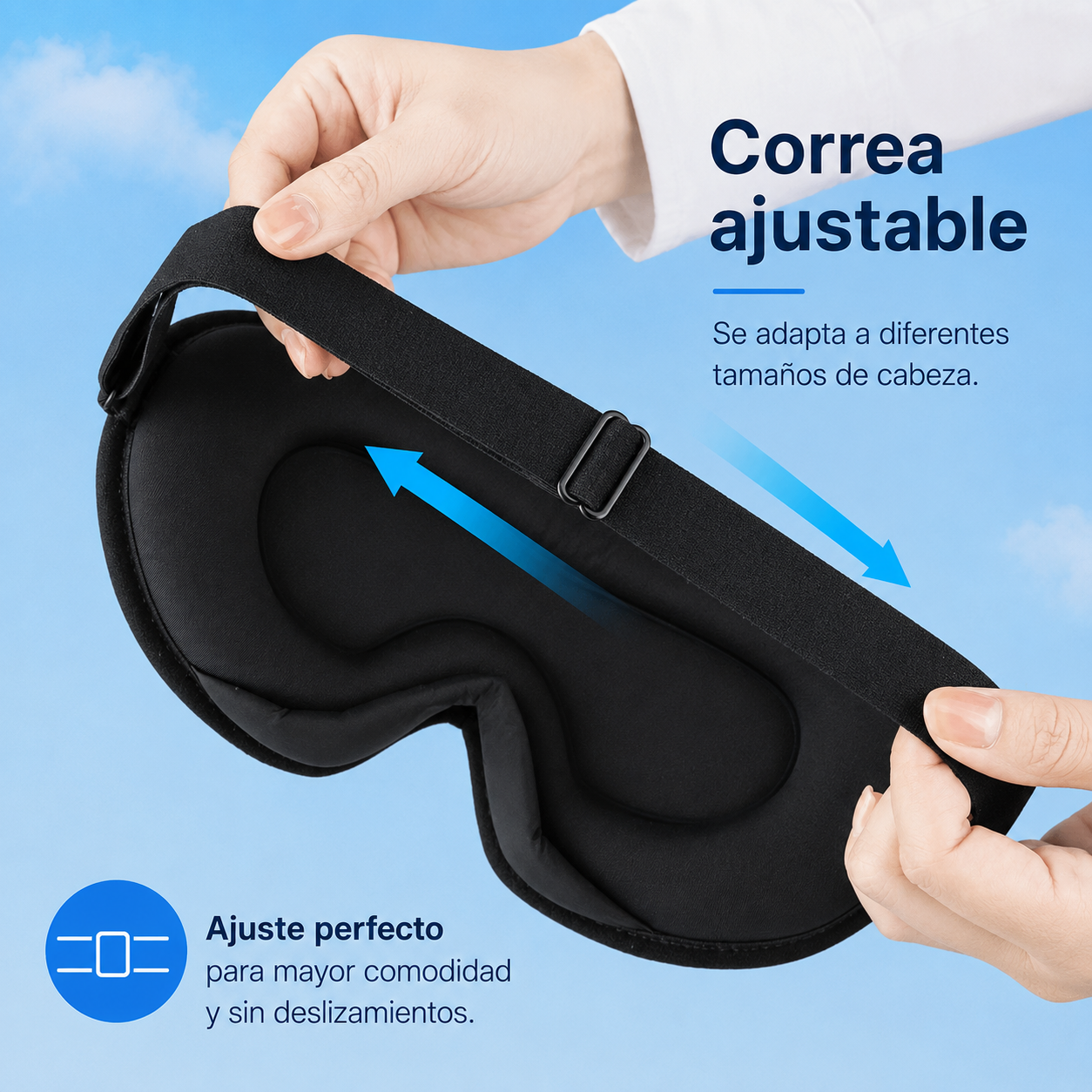Antifaz de Descanso Ergonómico 3D con Tapones Integrados | VisConfort™