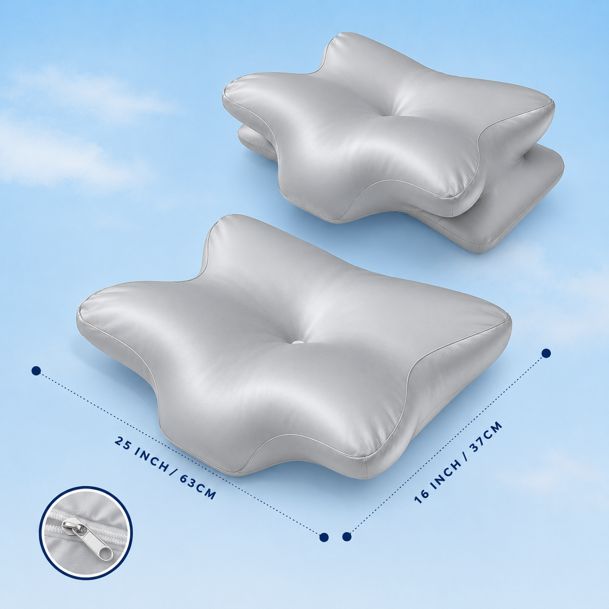 Funda Sedosa para Almohada Cervical | VisConfort™